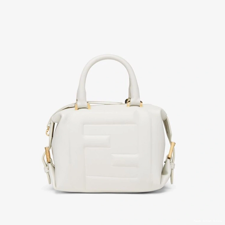 Cheap Nappa Leather Mini In Cube Bag White Fendi FF 0808